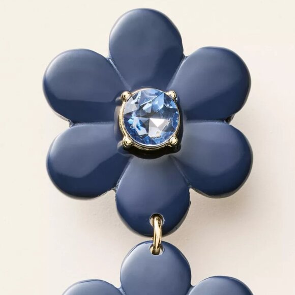 Kate Spade NY & Target Blue Floral Linear Earrings - Picture 3 of 5